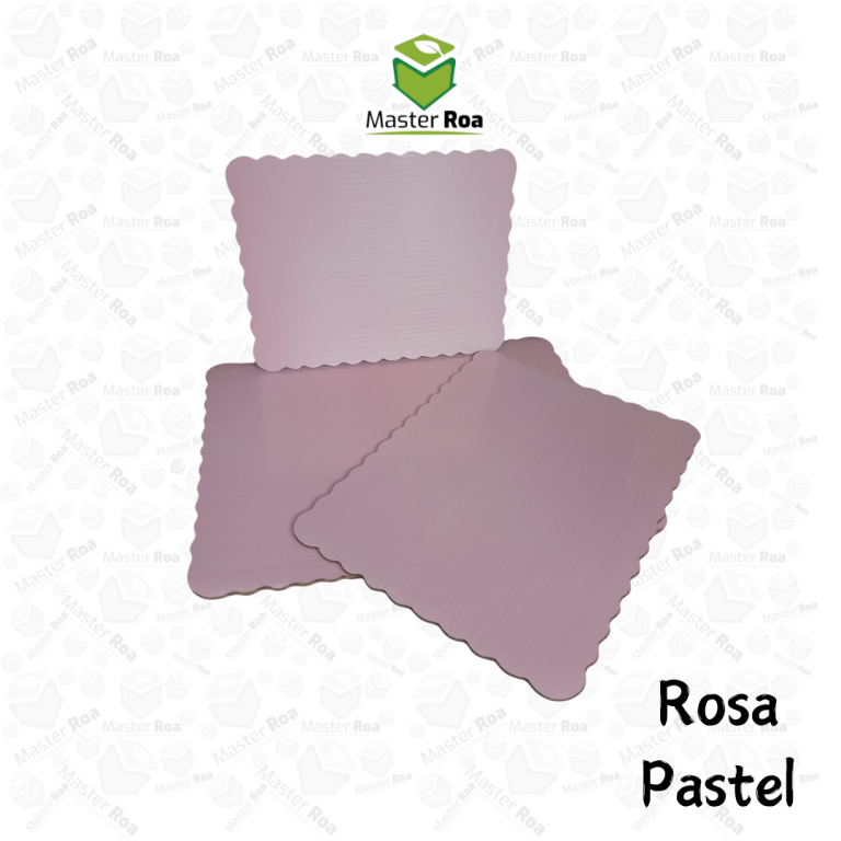 Base para Pastel Rectangular Rosa Pastel – Master Roa